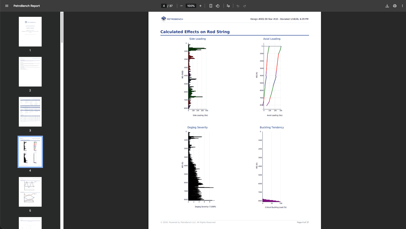 PDF Export & Reporting Interface
